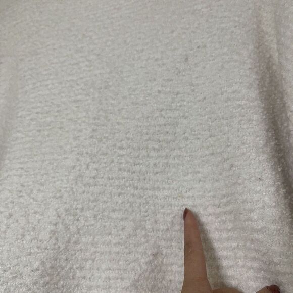 VINCE. Ivory white fuzzy Pullover lounge casual knit hoodie sweater size XS - Picture 3 of 7